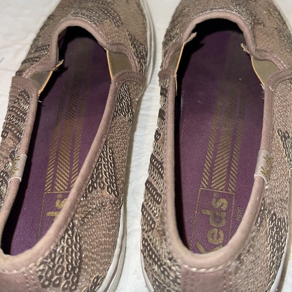 Keds Sequin Double Decker Slip On Sneakers Size 8 - Picture 5 of 9